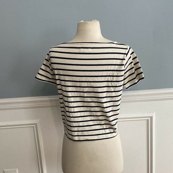 Madewell Staycation Setlist Boxy Tee Shirt Stripes XXS - Picture 5 of 8